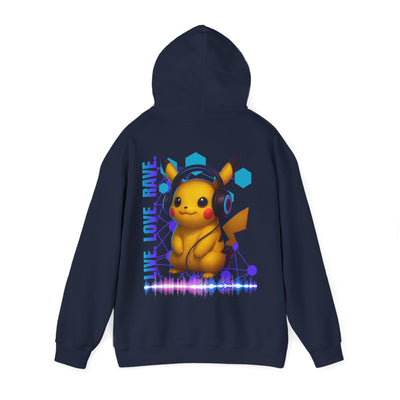 Rave Hoddie, Live Love Rave - Techno - Pokemon