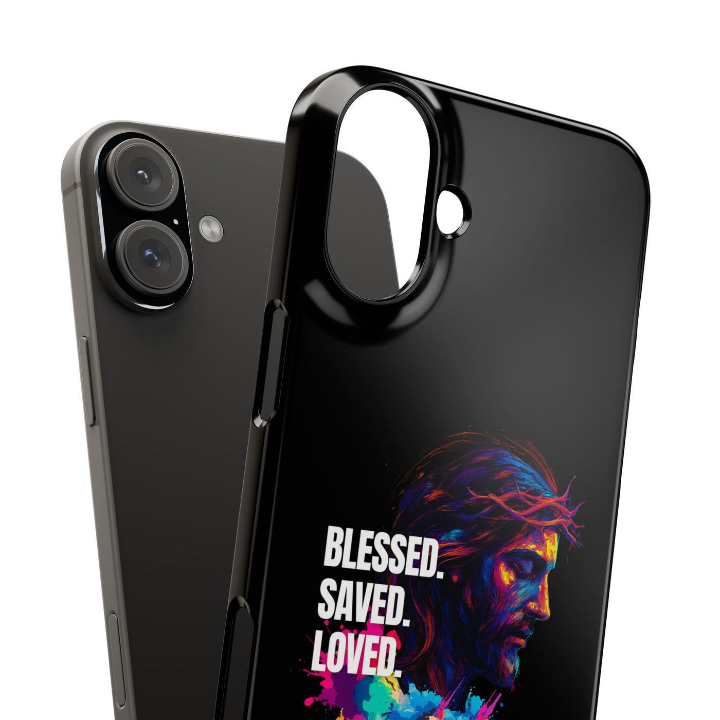 Blessed Saved loved - Snap Case - Jesus