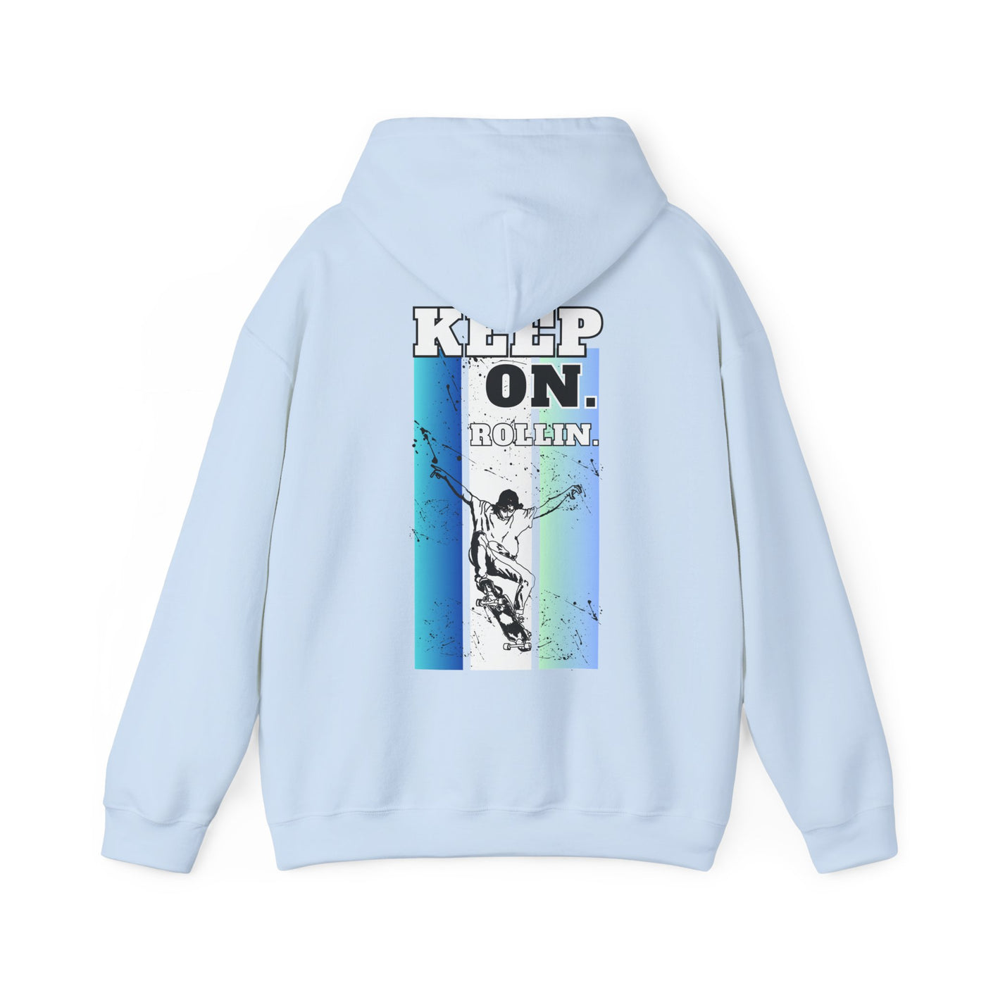 Skateboarding Warmup Hoodie - 'Skate Fall Get Up Ride Repeat' Design