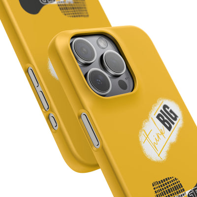 Handyhülle gelbe - Yellow Snap Case - 'Think BIG' for Motivated Individuals