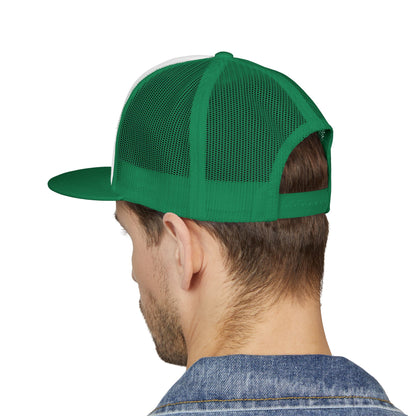 Embroidered 5 Panel Trucker Cap - Fake it til you make it
