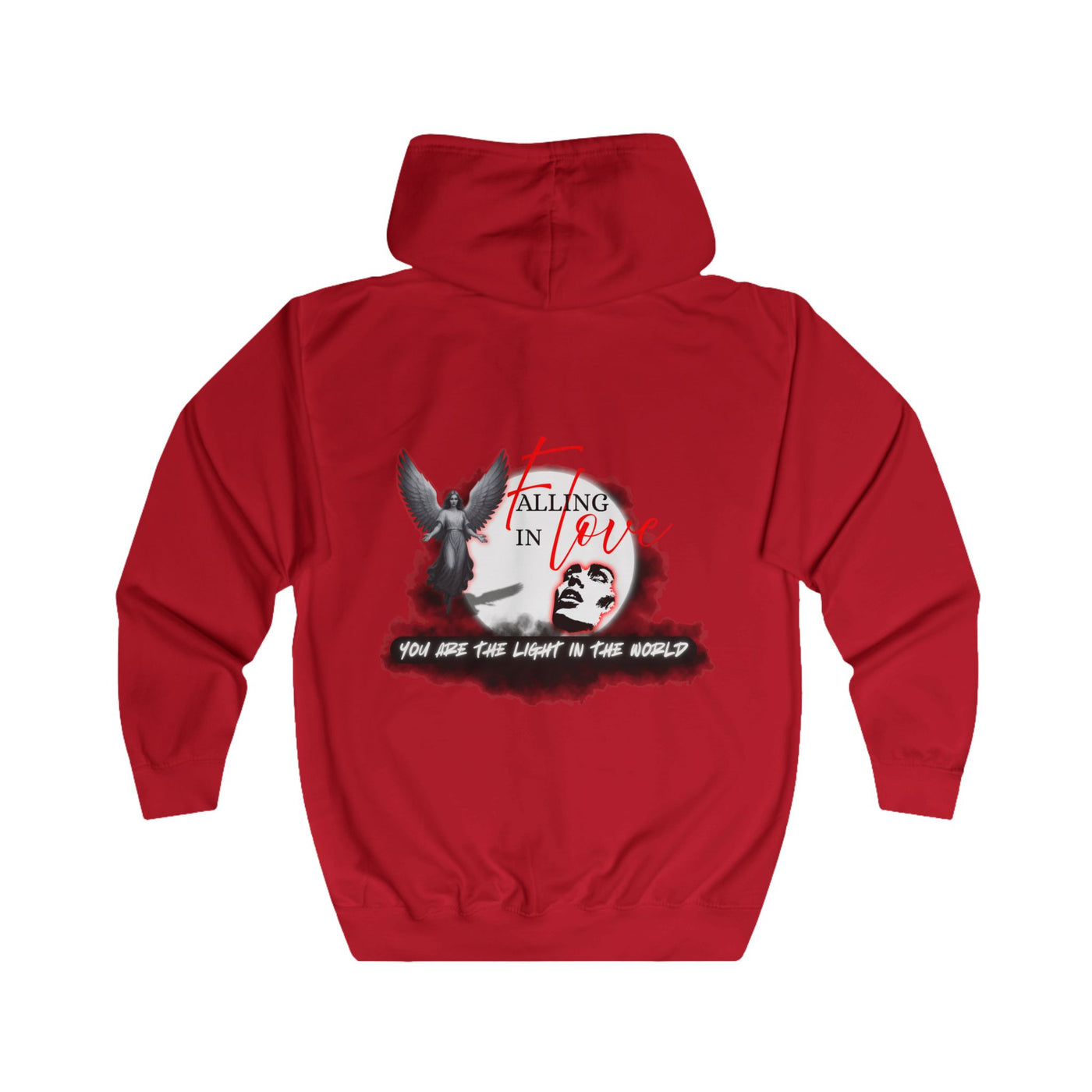 Falling in Love Hoodie, Inspirational Zip-Up, Unisex Sweatshirt