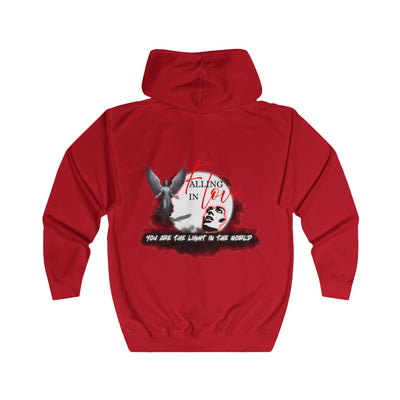 Falling in Love Hoodie, Inspirational Zip-Up, Unisex Sweatshirt