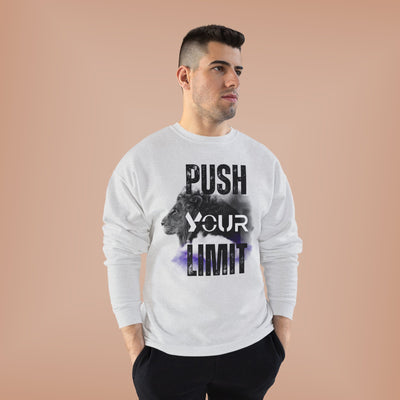 Motivational Lion Sweatshirt - Push Your Limit - Unisex EcoSmart