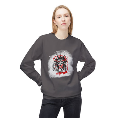 Freedom Statement Sweatshirt - Statue of Liberty muted but not unbroken