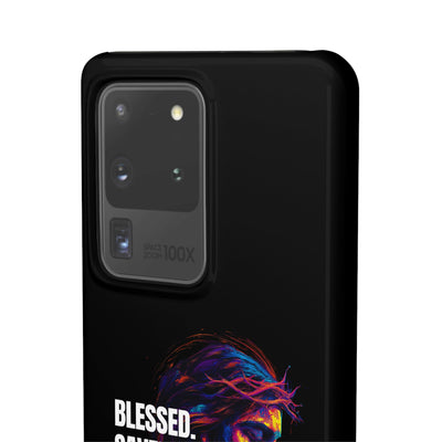 Blessed Saved loved - Snap Case - Jesus
