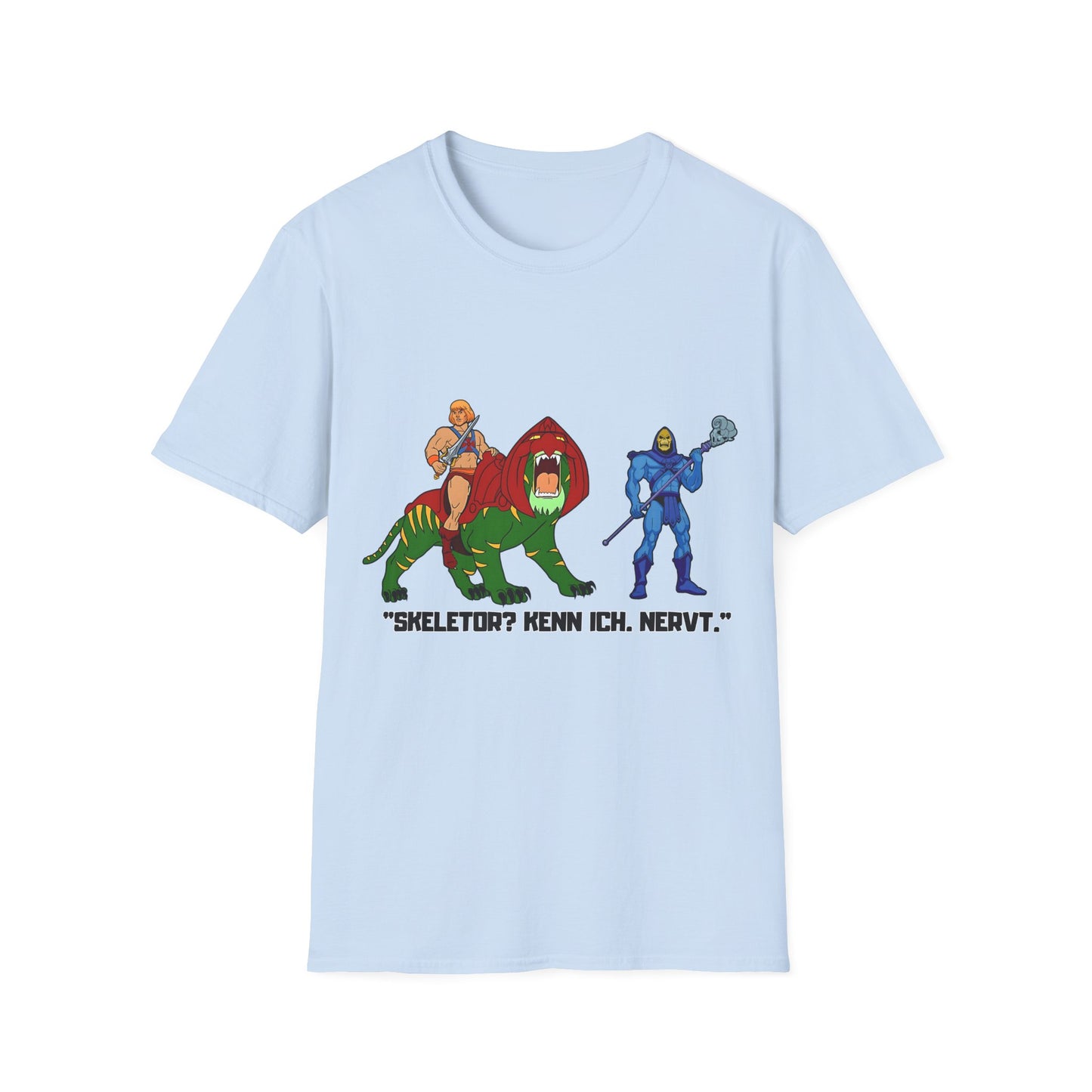 He-Man Retro Graphic Tee, Unisex Softstyle Shirt for Fans, Vintage Cartoon Apparel, Gift for Geeks, Nostalgic T-Shirt