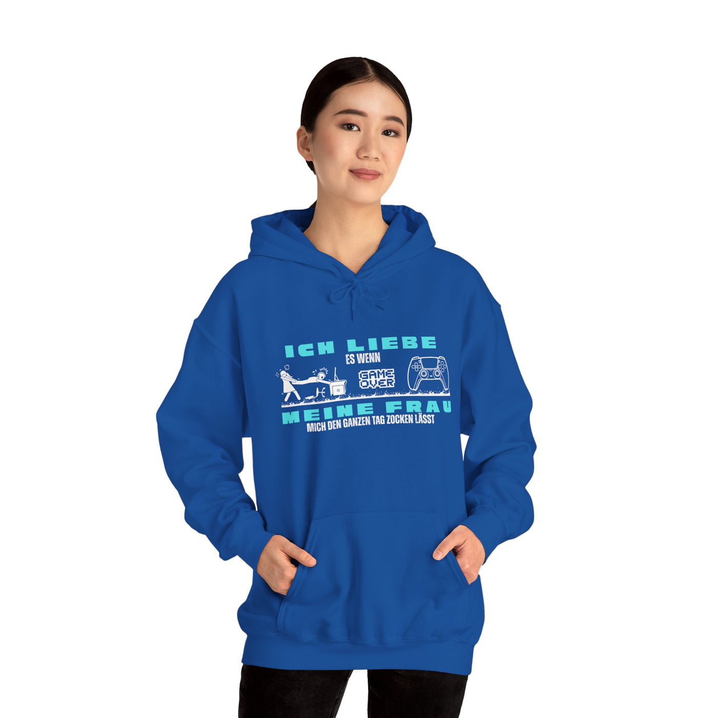 Gaming Love Unisex Hooded Sweatshirt - "Ich Liebe Es Wenn Meine Frau"