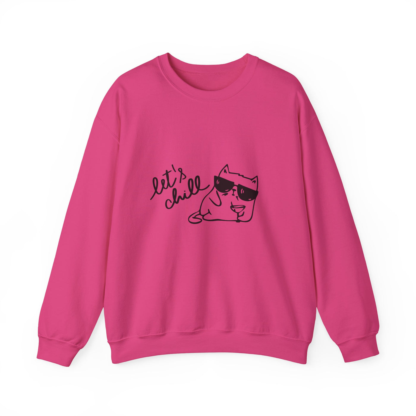 Let's Chill Cat Sweatshirt - Unisex Garment-Dyed Pullover for Cozy Days