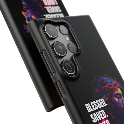 Blessed Saved Loved -  Snap Case Handyhülle - Jesus