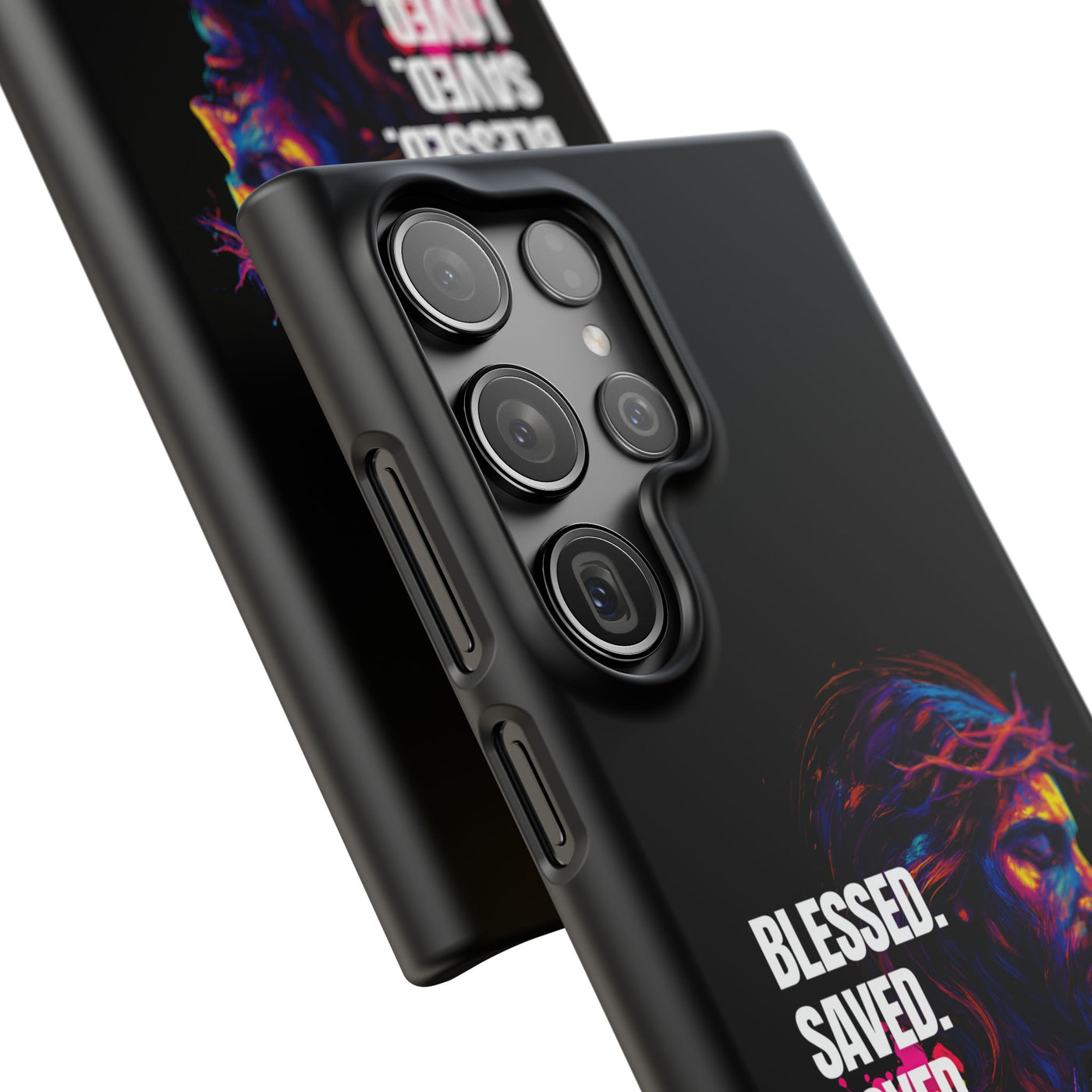 Blessed Saved loved - Snap Case - Jesus
