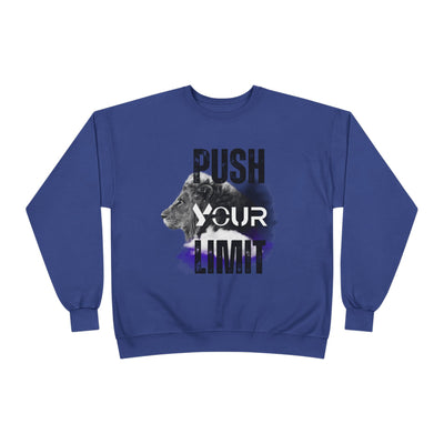 Motivational Lion Sweatshirt - Push Your Limit - Unisex EcoSmart