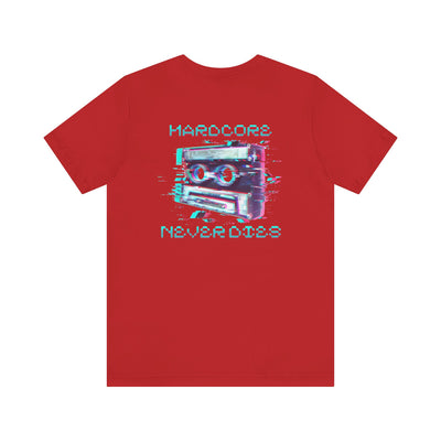 Techno - Hardcore Never Dies - Retro Graphic Tee, 90s Aesthetic Shirt unisex