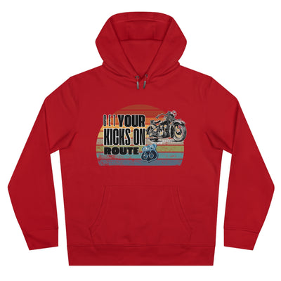 Retro Route 66 Motorcycle Hoodie Sweatshirt - Get your kicks on route 66