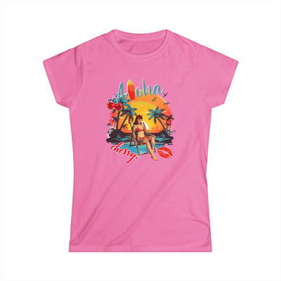 Aloha Cherry Women's Softstyle Shirt Rockabilly