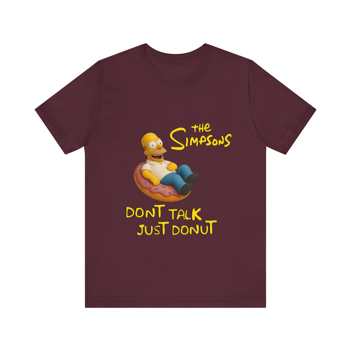 The Simpsons Donut Lover Tee - Funny Graphic T-Shirt -unisex