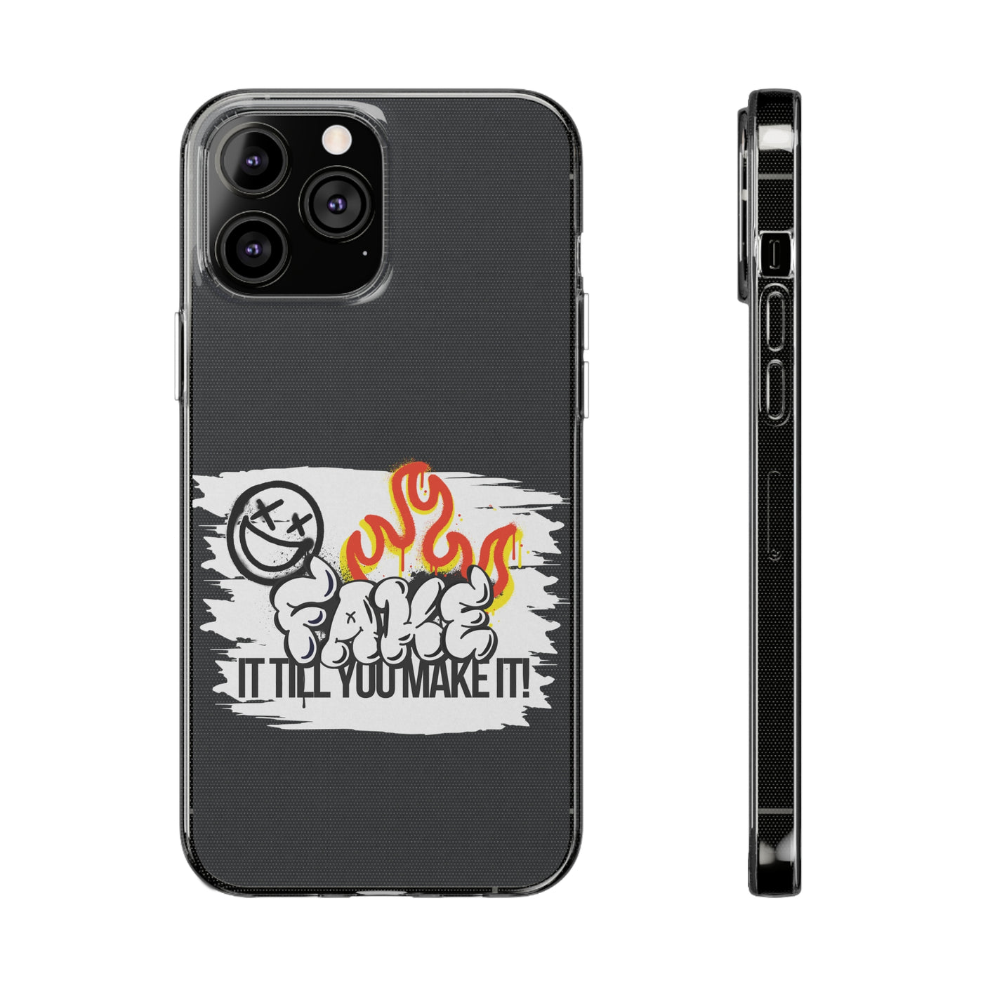 Handyhülle Fake till you make it - Clear Silicone Phone Cases,