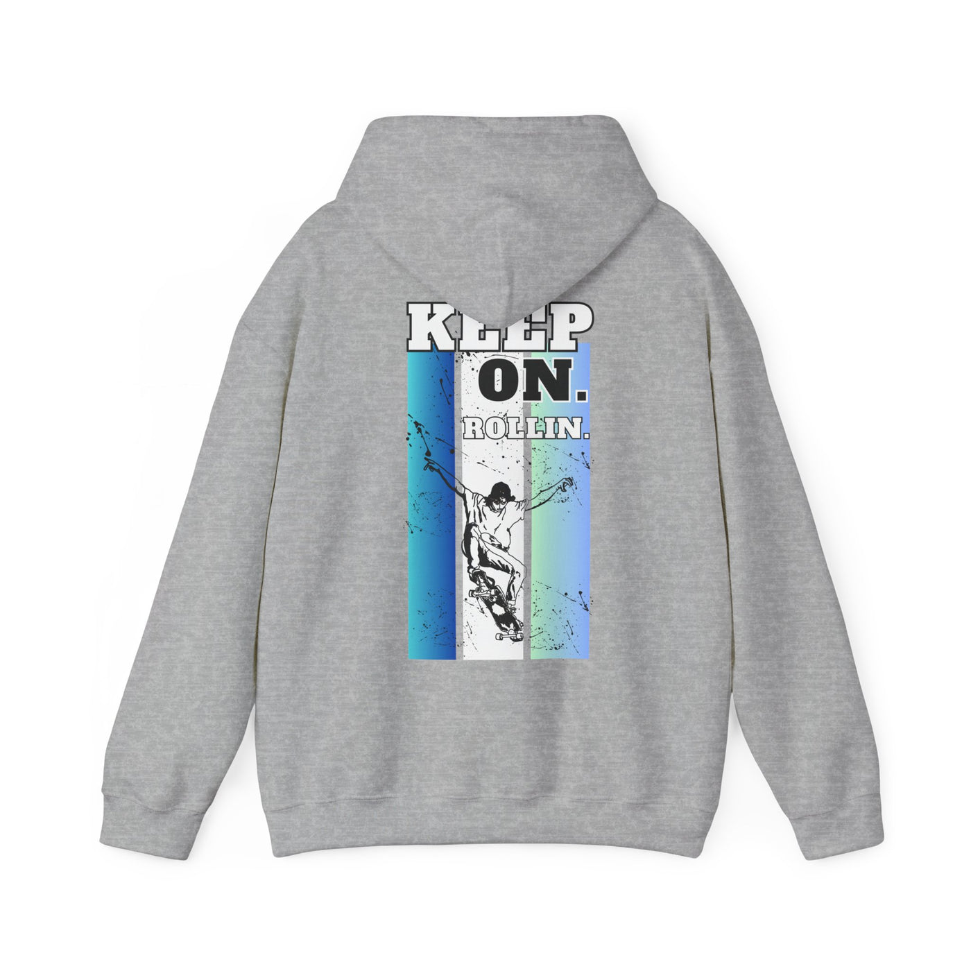 Skateboarding Warmup Hoodie - 'Skate Fall Get Up Ride Repeat' Design