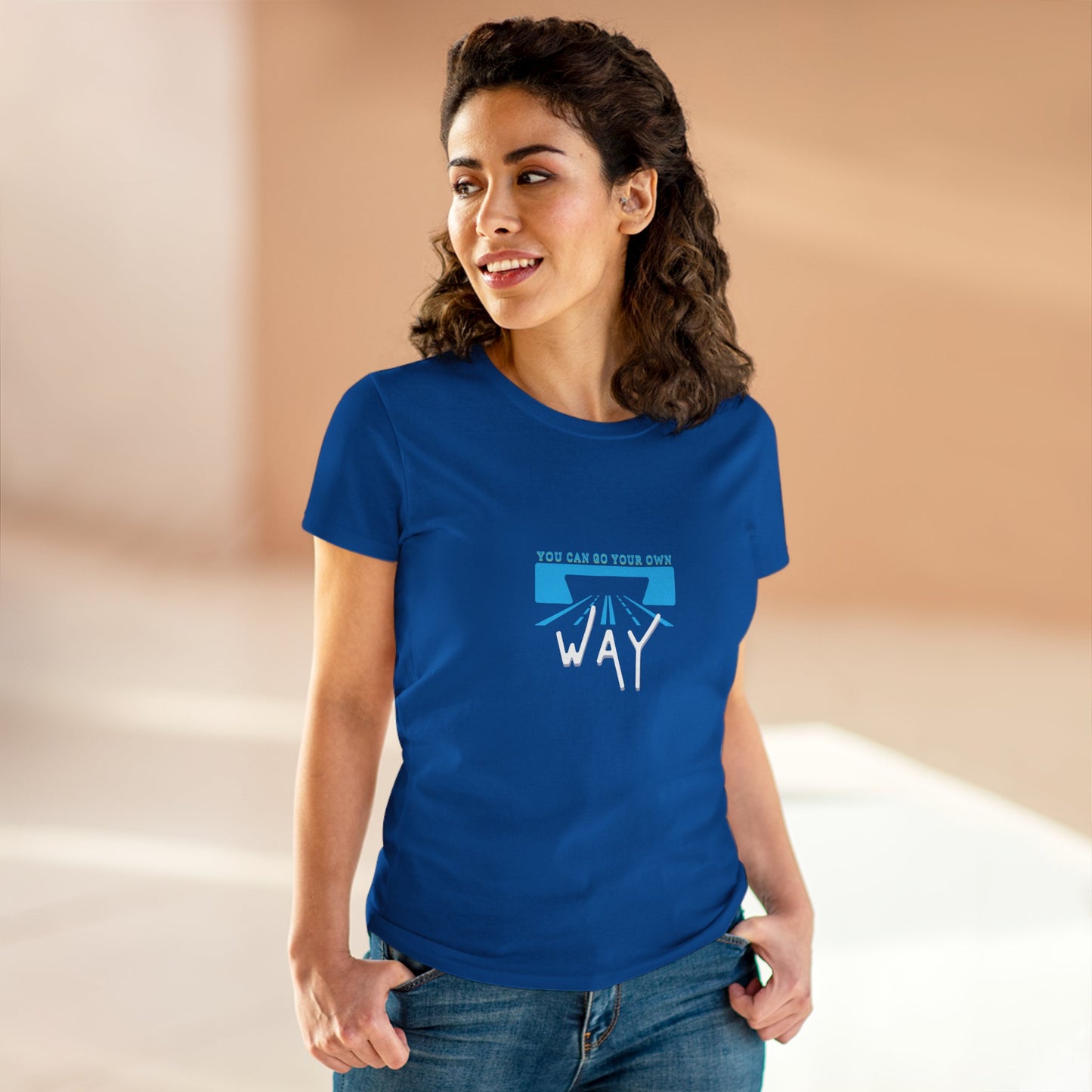 Empowering Quote Tee - You Can Go Your Own Way, Inspirational Shirt, Women's Motivational Cotton T-Shirt, Gift for Her, Casual Wear