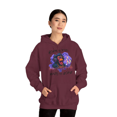 Born to Vibe Unisex Heavy Blend™ Hooded Sweatshirt - Made to Roar Monkey - Monkey 