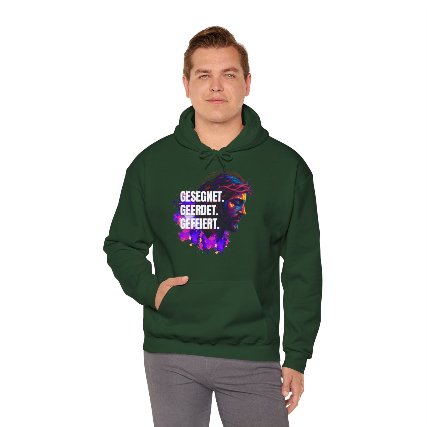 Jesus Colorful - with saying Blessed- Grounded - Celebrated