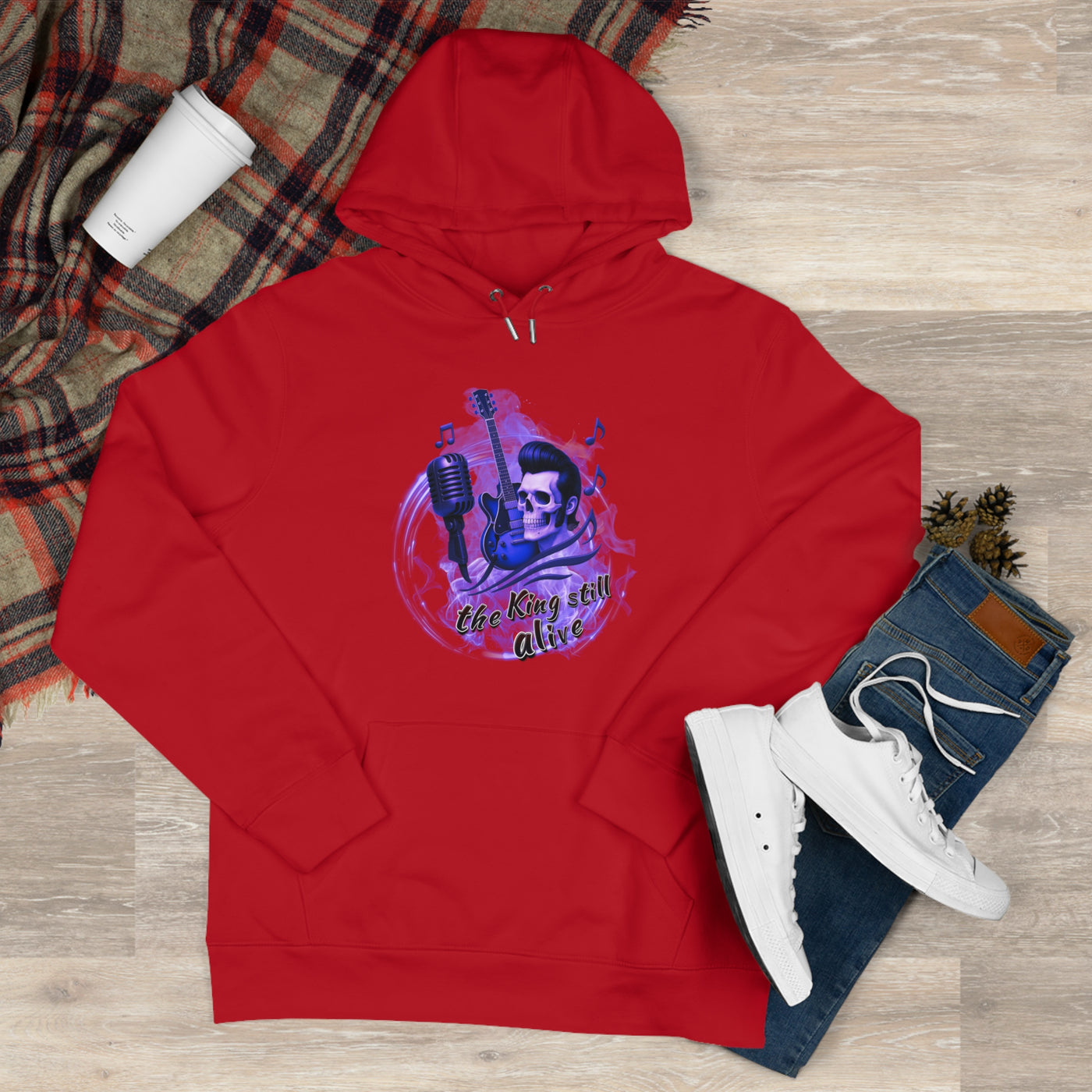 Rock 'n' Roll King Hooded Sweatshirt - 'The King Still Alive' Graphic