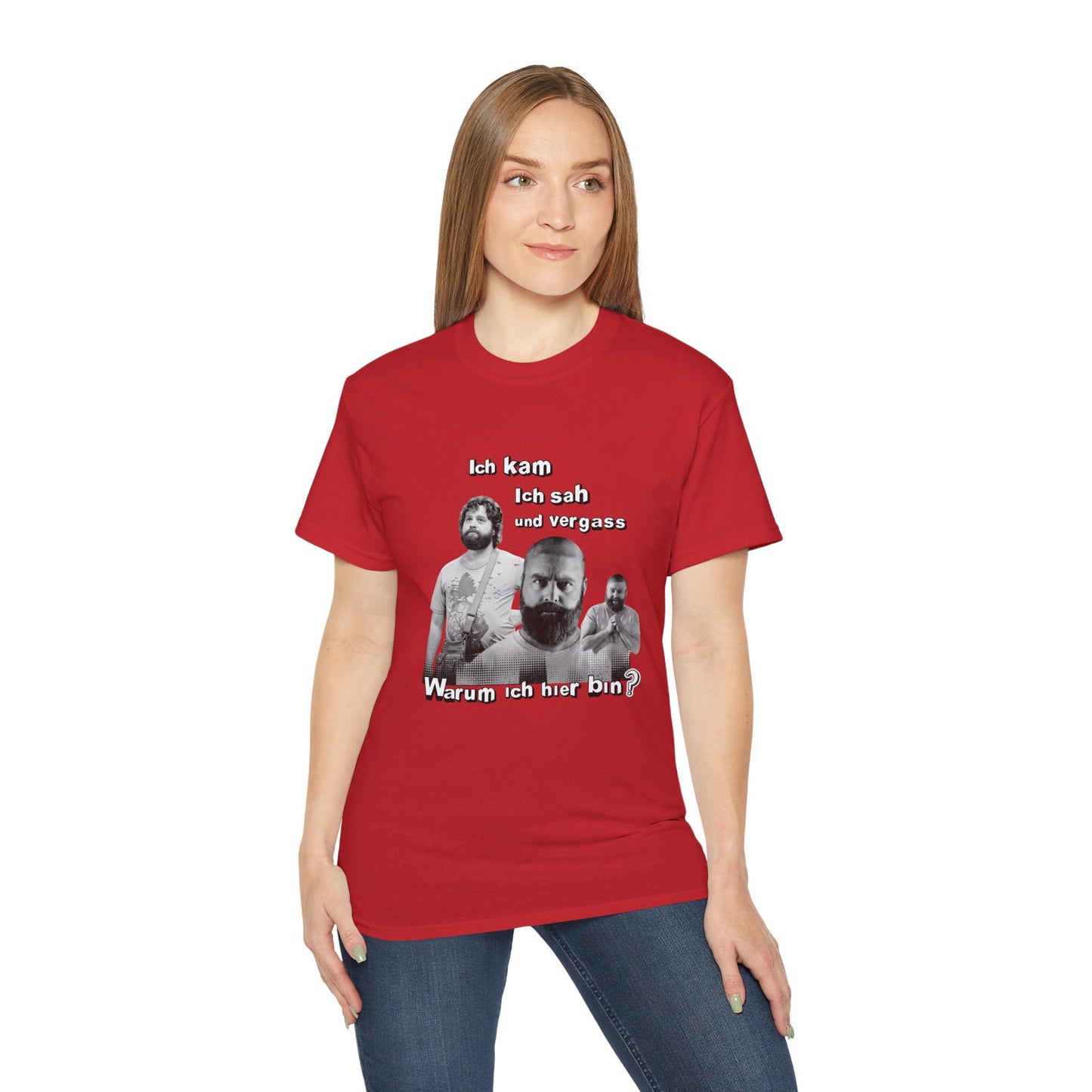 T ShirtUnisex Witz  Alan Garner– Ich kam ich sah und vergaß - Warum ich hier bin!