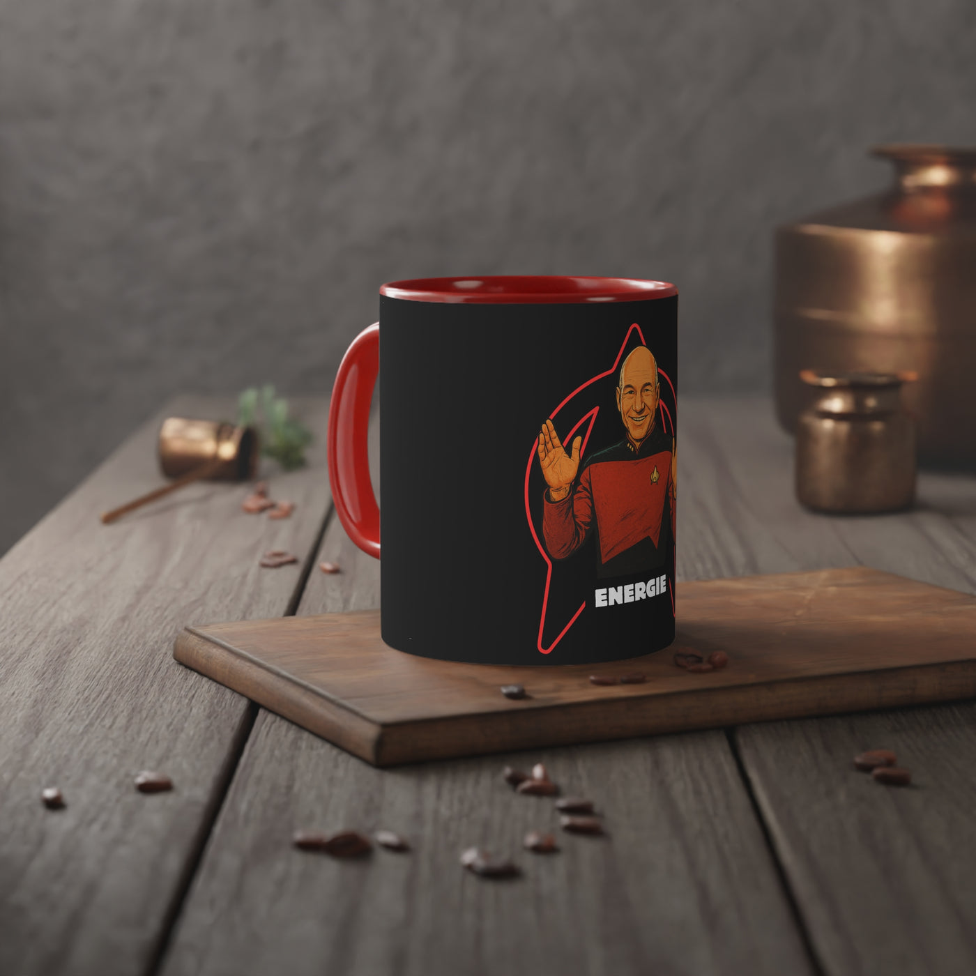 Starfleet Captain Mug - Energize Your Morning, Perfect Gift for Star Trek Fans, Black and White Accent Coffee Cup, Geeky Merchandise, [...]