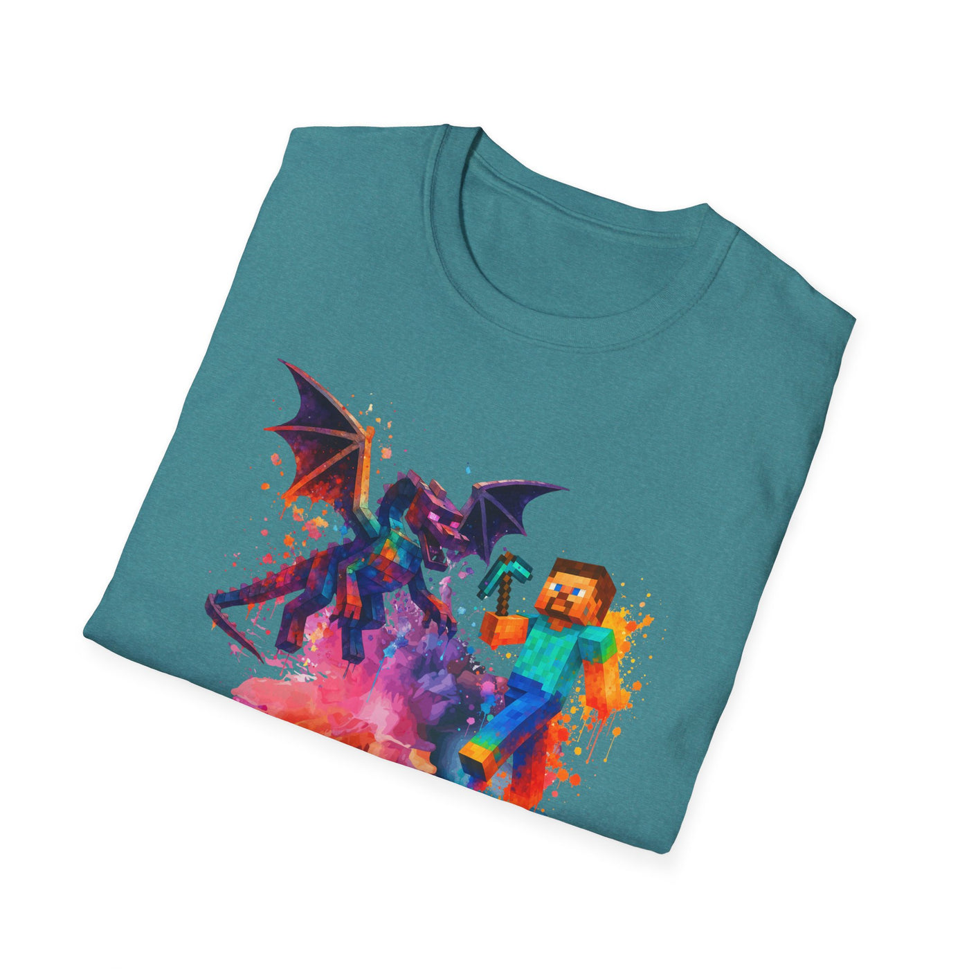 Minecraft Change the World Video Game T-Shirt - Unisex Softstyle Tee for Gamers