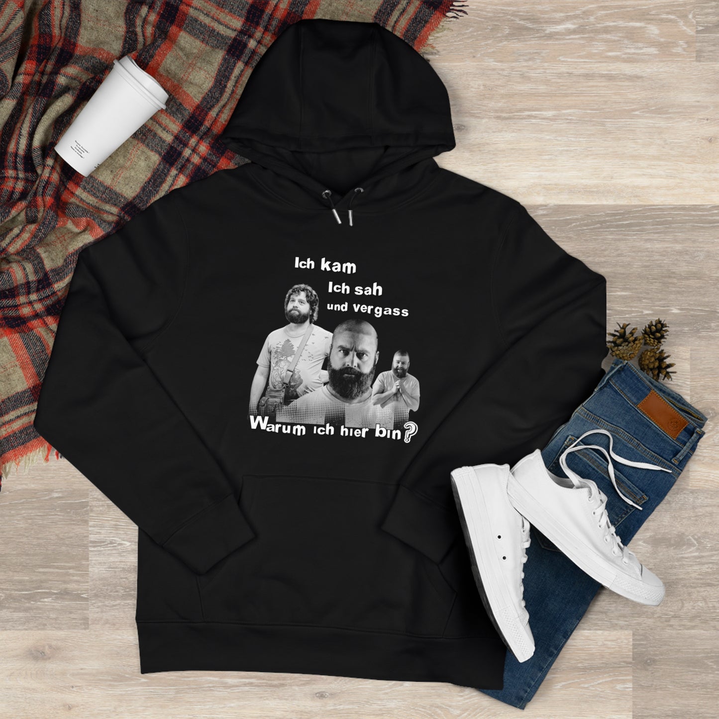 Hoodie Unisex Joke Alan Garner – I came, I saw, and I forgot – Why I am here!