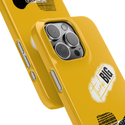Handyhülle gelbe - Yellow Snap Case - 'Think BIG' for Motivated Individuals