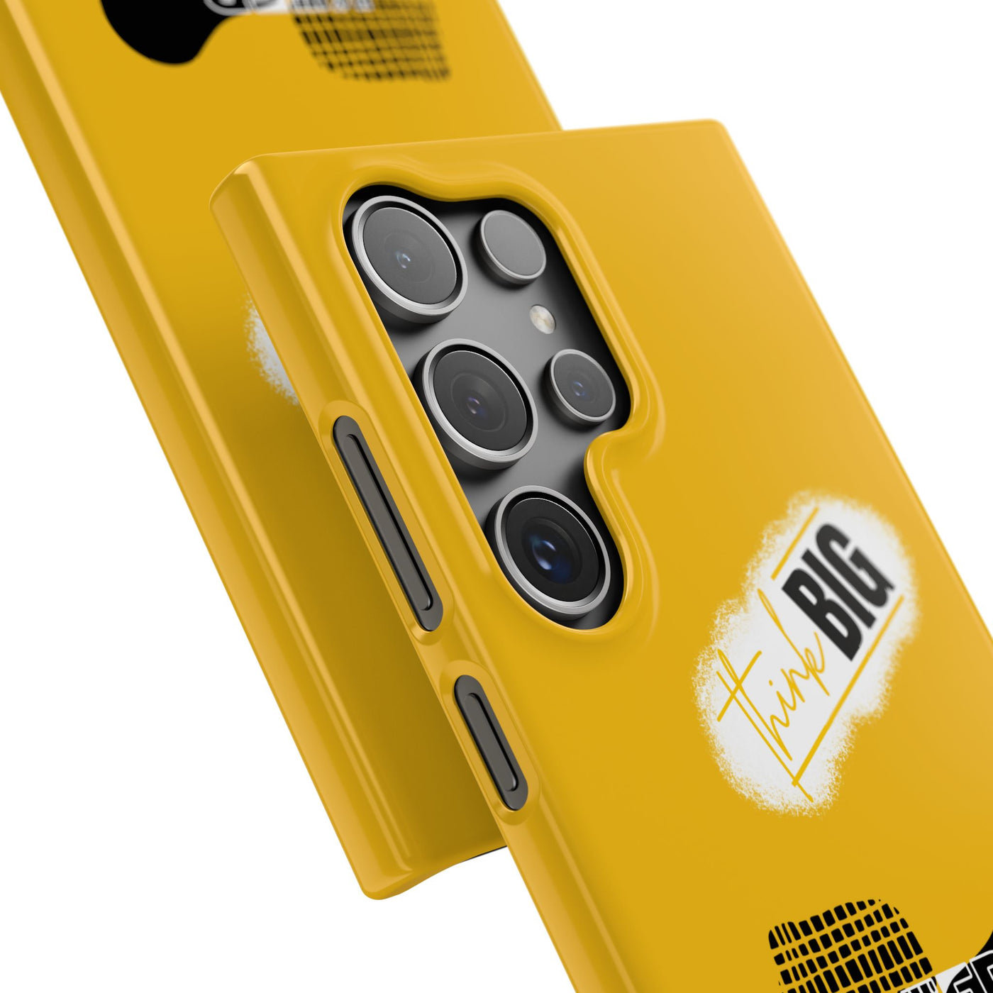 Handyhülle gelbe - Yellow Snap Case - 'Think BIG' for Motivated Individuals