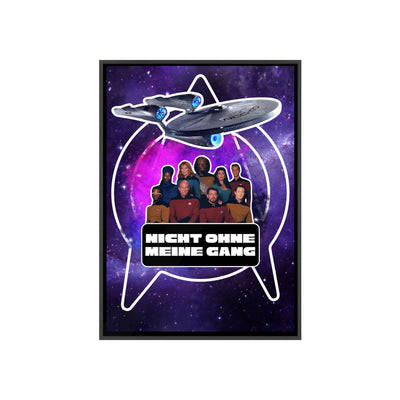 Starship Adventure Poster with Wooden Frame | Sci-Fi Wall Art, Geek Decor,