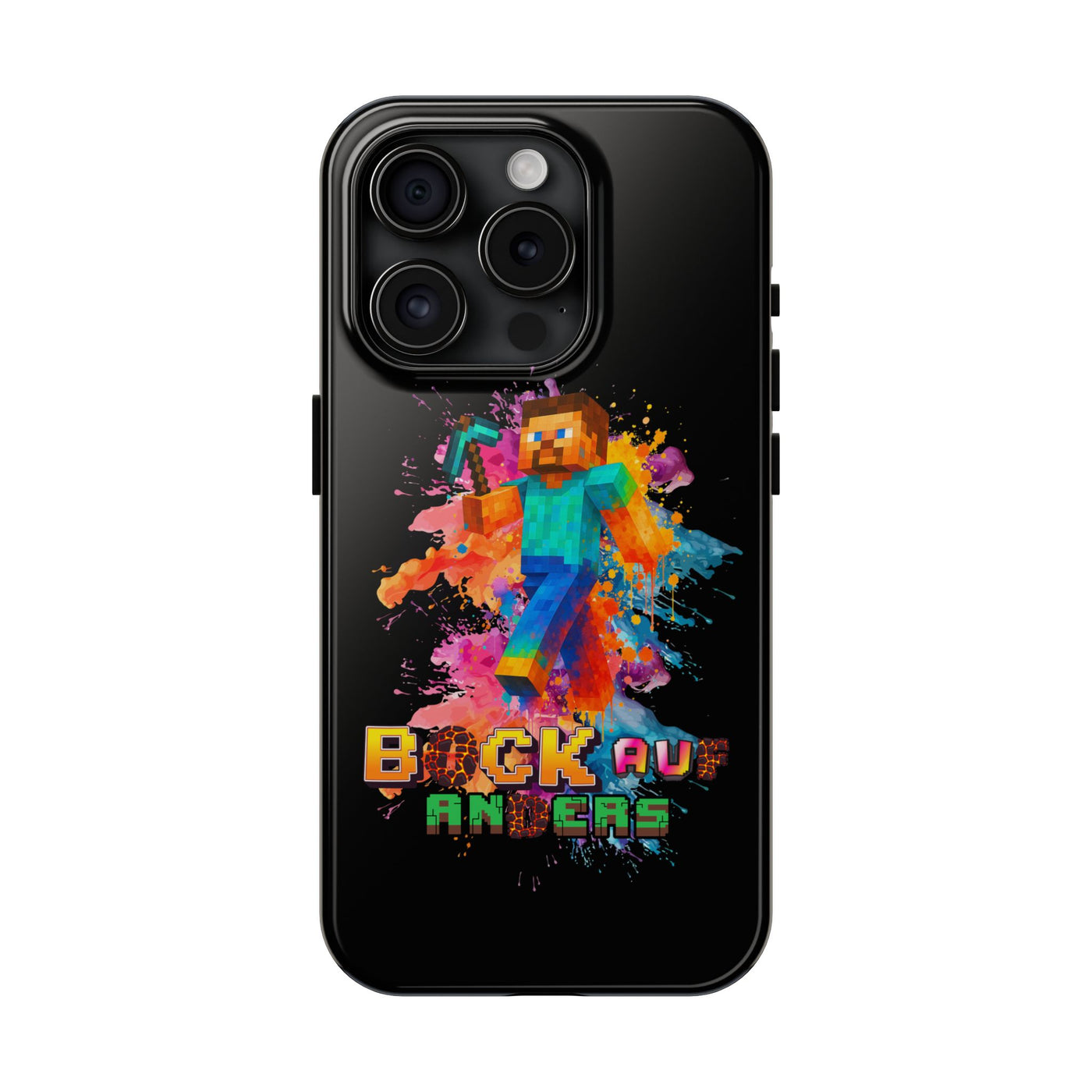 Minecraft Inspired Tough Phone Case - Handyhülle  "Bock auf anders" Colorful Gamer Design