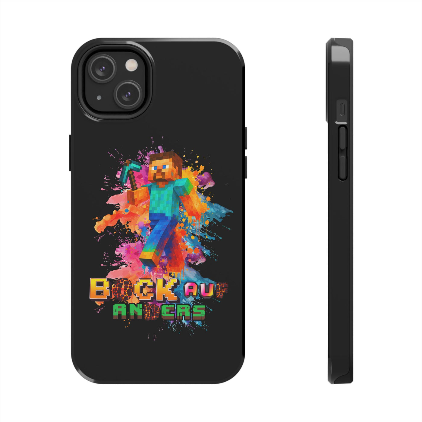 Minecraft Inspired Tough Phone Case - Handyhülle  "Bock auf anders" Colorful Gamer Design