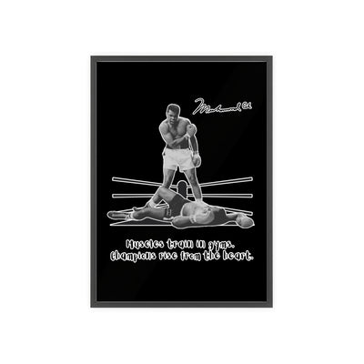 Boxing Inspired Wall Art Poster with Wooden Frame - Muhammad Ali 
