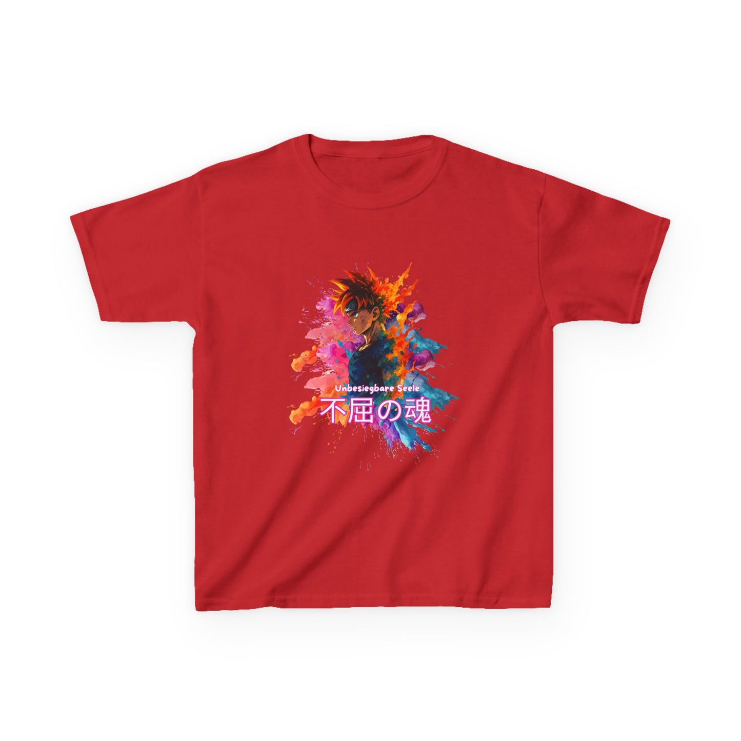 "unbesiegbare Seele" Vibrant Kids Jersey Tank Top - Colorful Anime Design