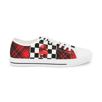 Sneaker with Plaid Design - Rockabilly