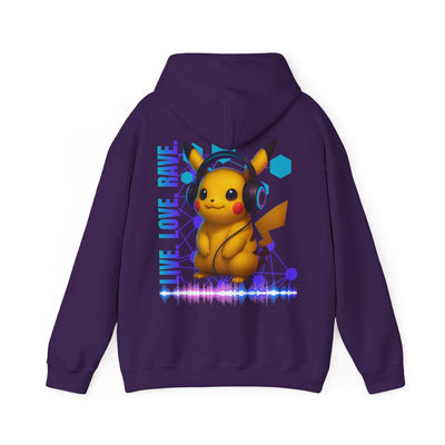 Rave Hoddie, Live Love Rave - Techno - Pokemon