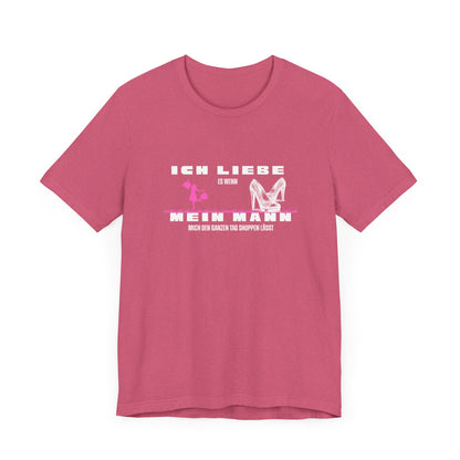 I Love My Husband "Shopping" Unisex Jersey Short Sleeve Tee