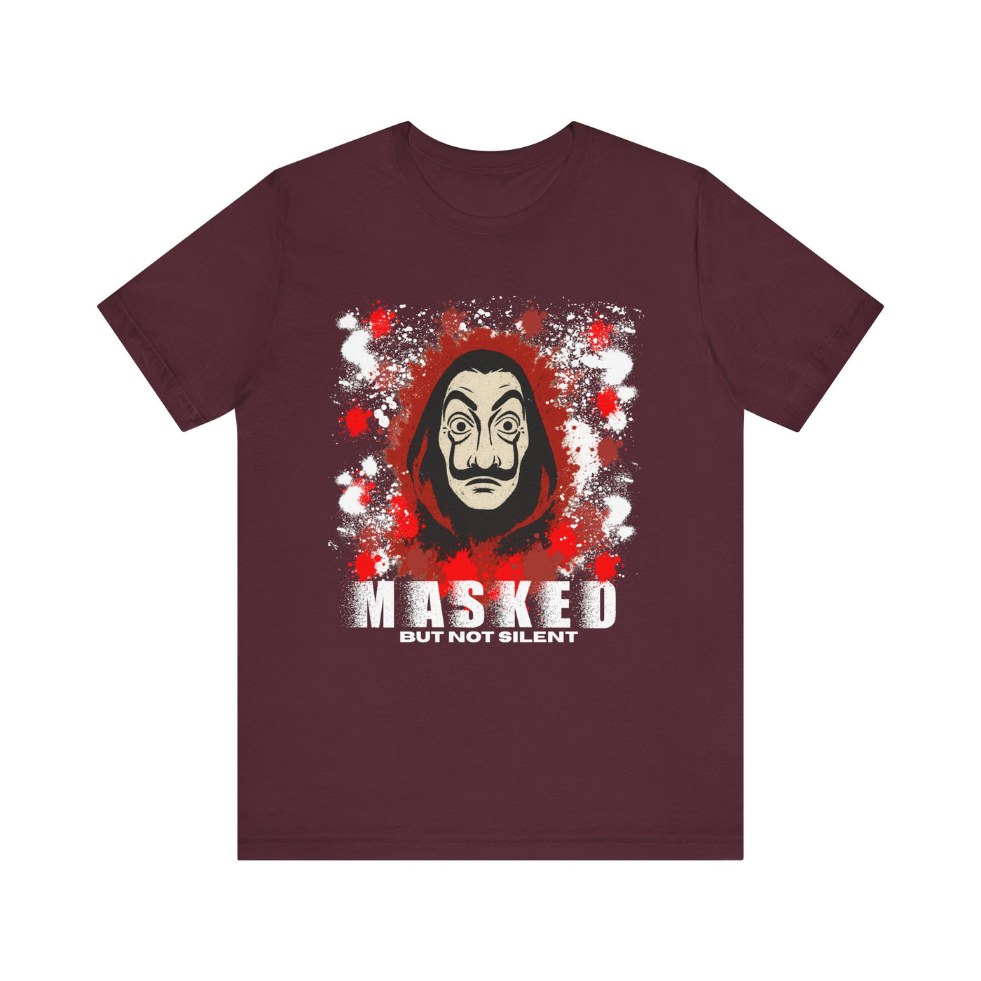Unisex Short Sleeve Tee - Money Heist Masked but not silent