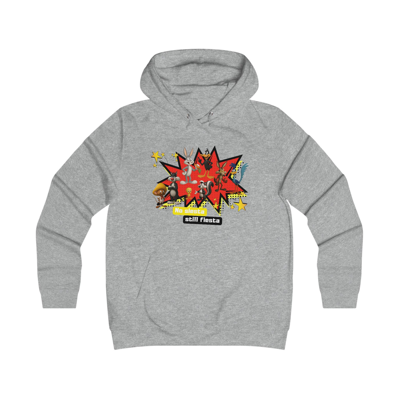 Girlie College Hoodie, Colorful Graphic Hooded Sweatshirt,