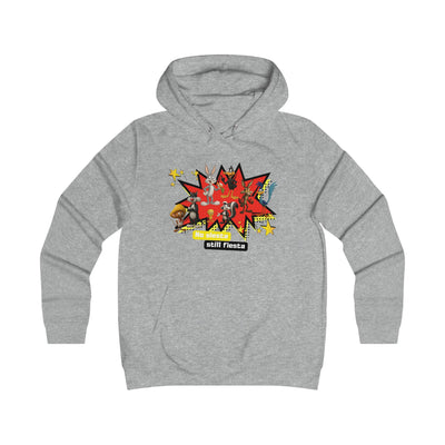 Girlie College Hoodie, Colorful Graphic Hooded Sweatshirt,