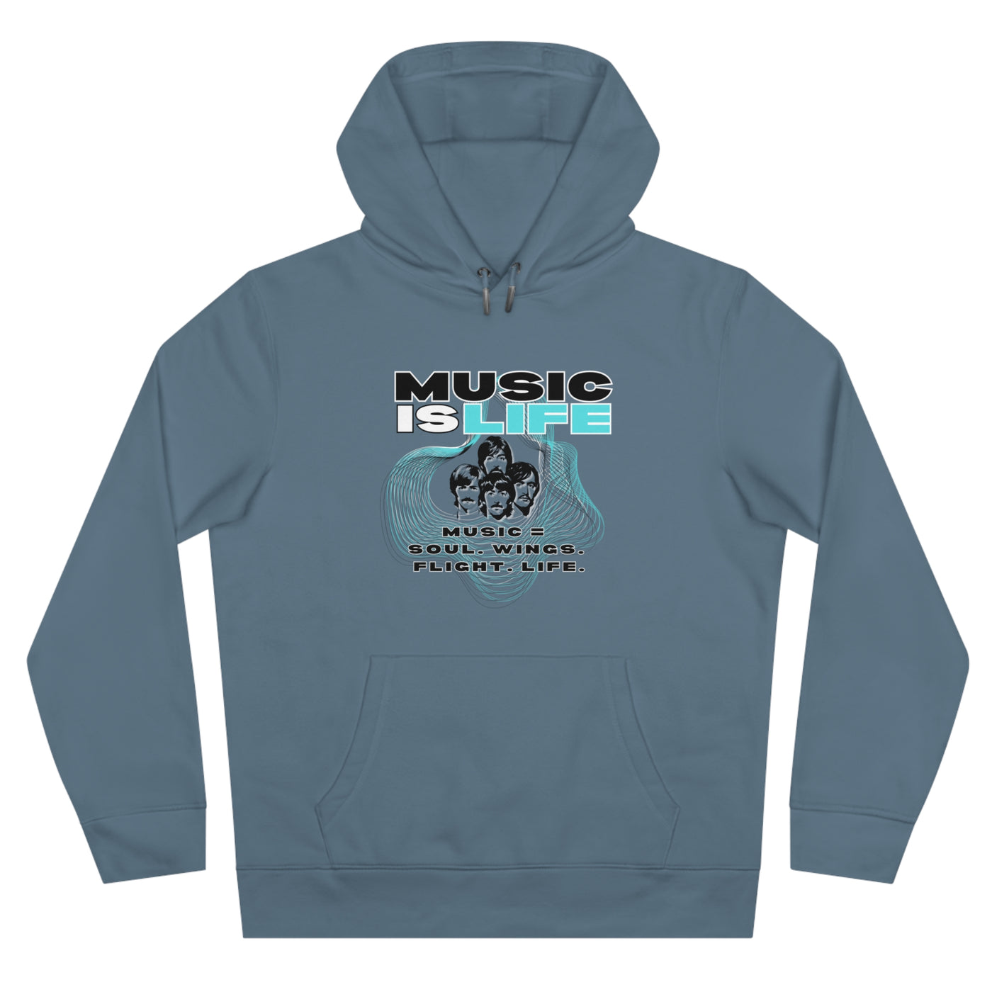 Beatles Music Is Life King Hooded Sweatshirt | Perfect for music lovers