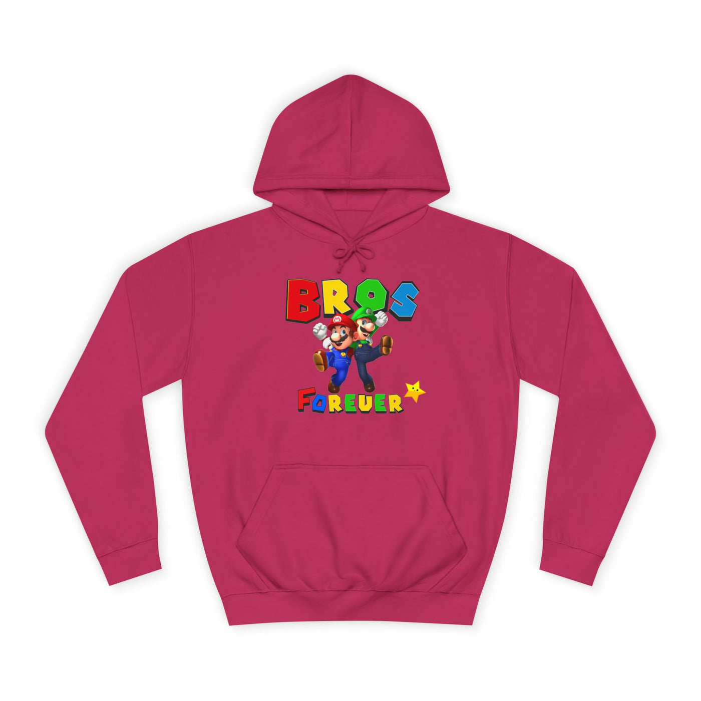 Super Bros College Hoodie, Unisex Gaming Hoodie