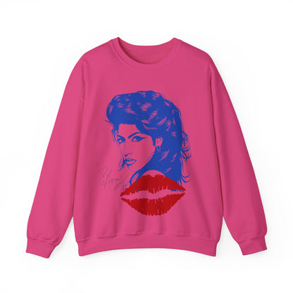 Amy Retro Kiss Graphic Hooded Sweatshirt for Fashion Lovers