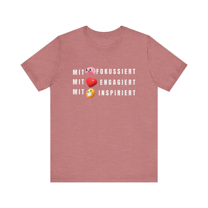 Inspirational Emoji T-Shirt Herz - Hirn - Humor - Heart - Mind - Humor