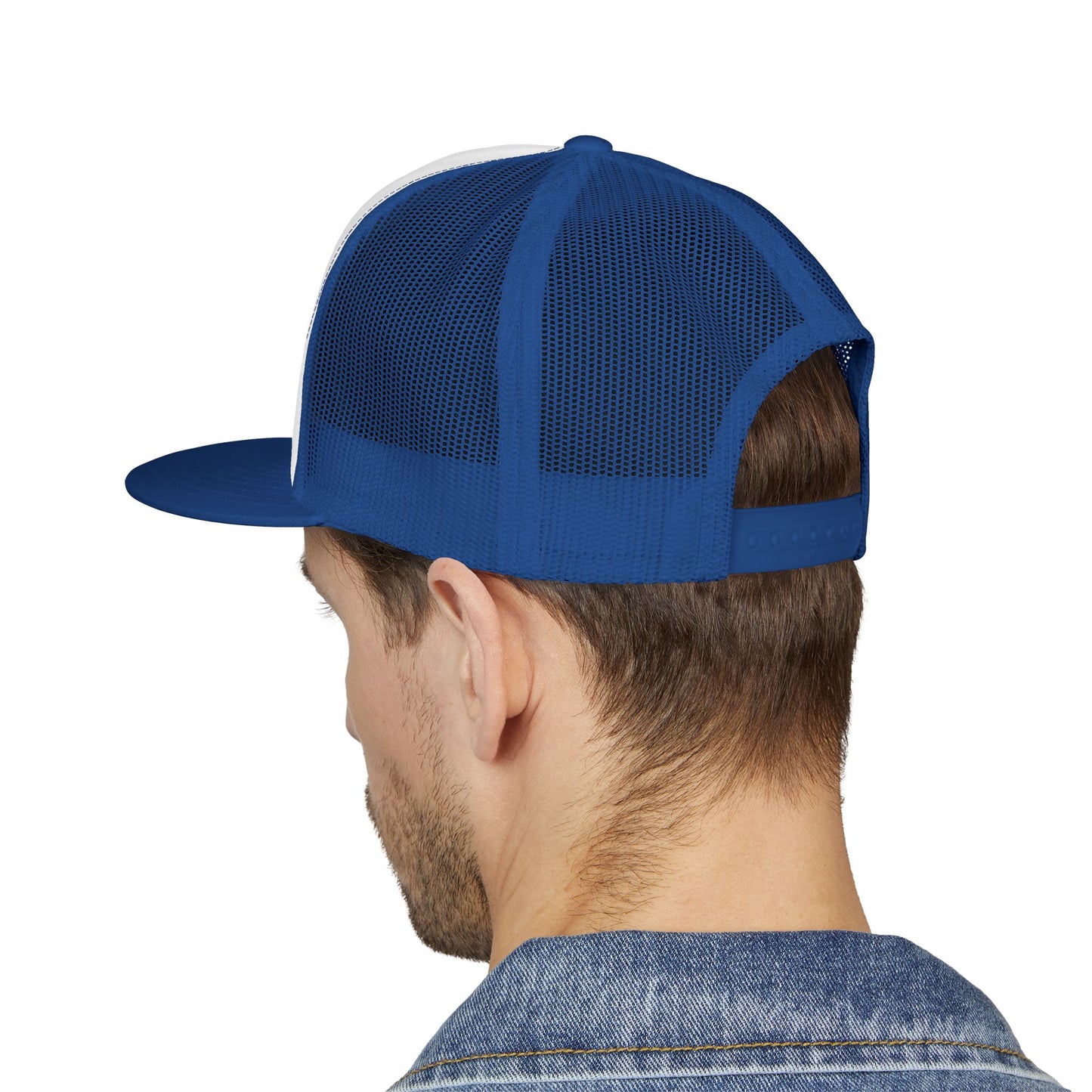 Embroidered 5 Panel Trucker Cap - Fake it til you make it