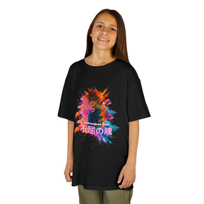 "unbesiegbare Seele" Vibrant Kids Jersey Tank Top - Colorful Anime Design