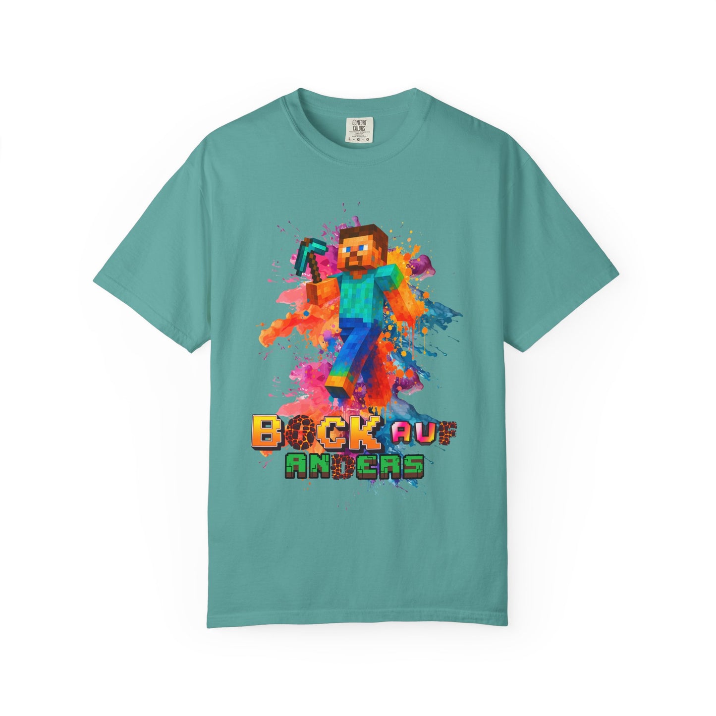 Colorful Gamer T-Shirt - Back to Different Minecraft Design
